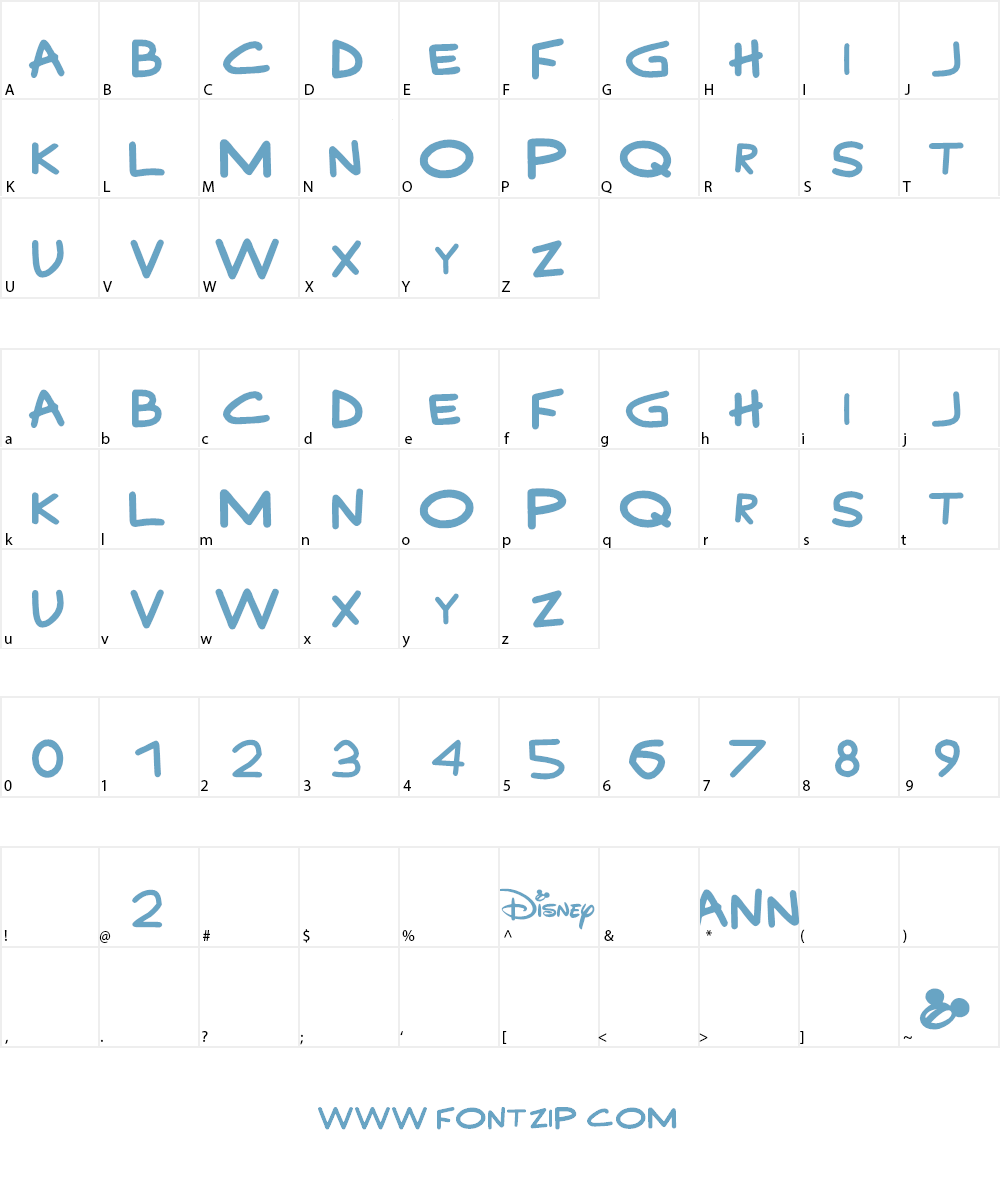 Disney Channel 2015 Font Character